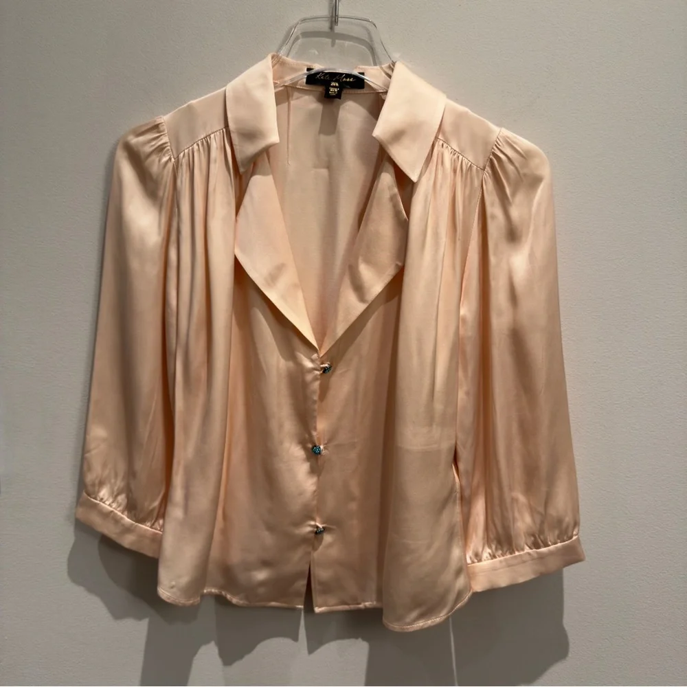 Zara x Kate Moss silky romantic blouse - Picture 3 of 11